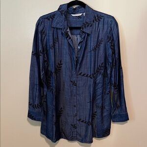 Soft Surroundings Chambray Blouse size Small